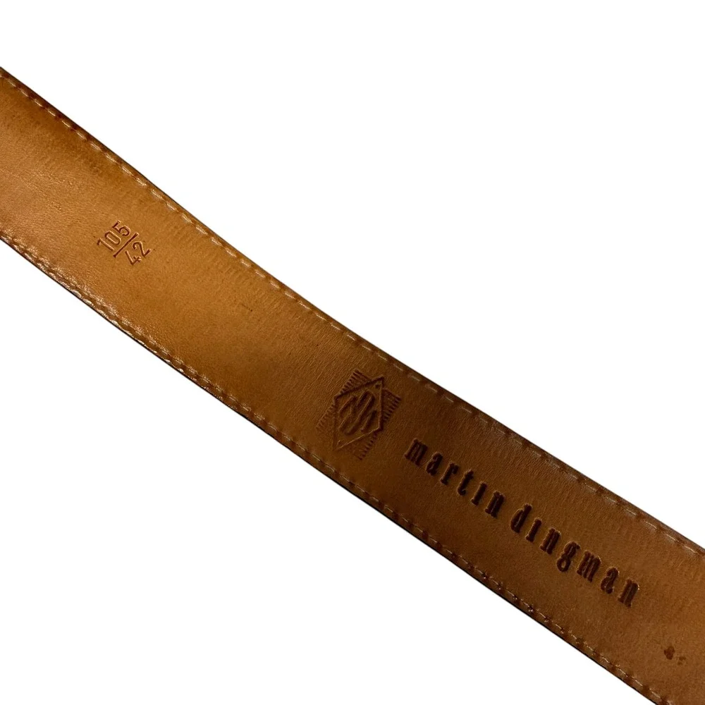 Martin Dingman Brown Leather Belt Made‎ USA Men Classic Western Cowboy Workwear